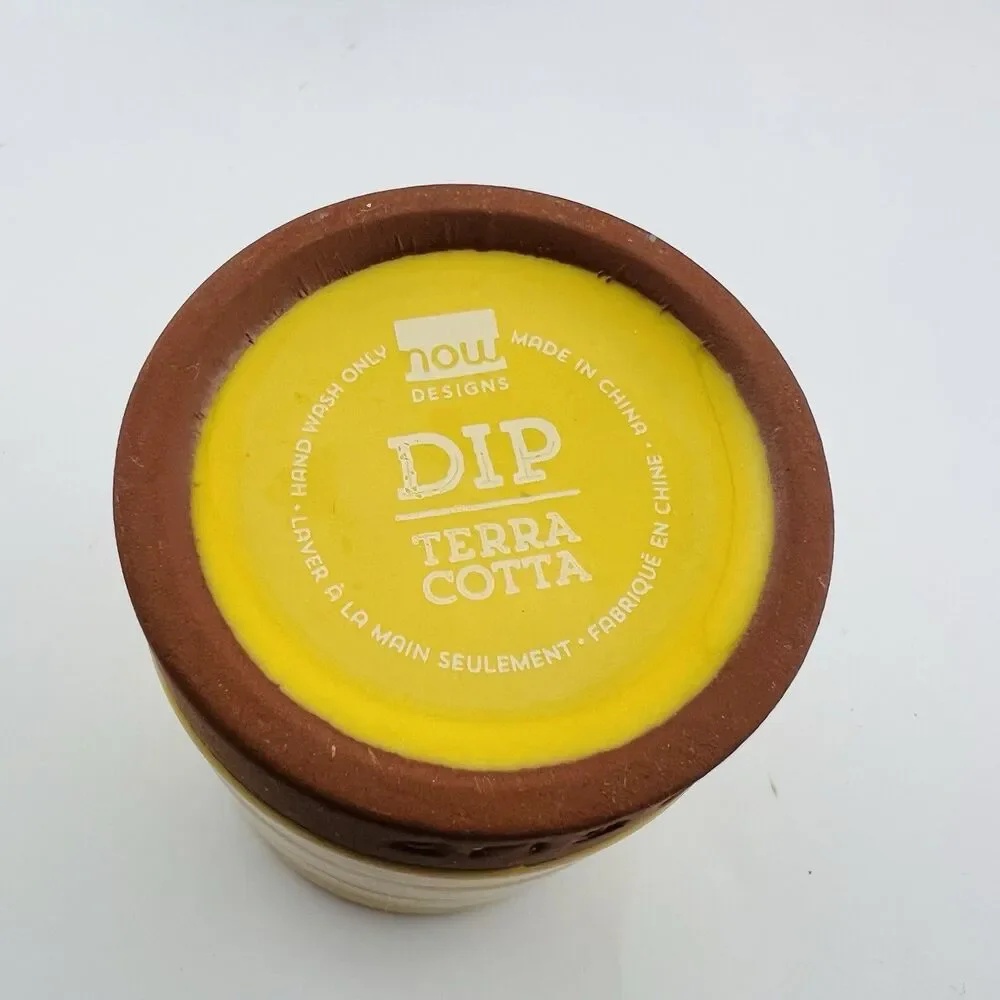 Dip by Now Designs Glazed Terracotta Decorative Measuring  Set 1, 1/2 & 1/4 Cup